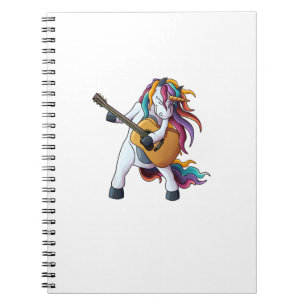 Cooles Einhorn spielt Gitarre _ Lustiges Tier Guit Notizblock