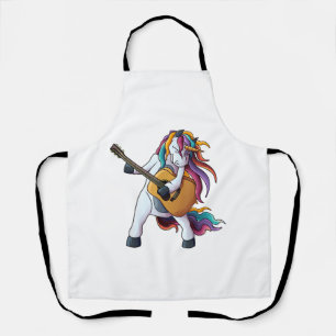 Cooles Einhorn spielt Gitarre _ Lustiges Tier Guit Schürze