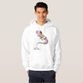 Cooles Einicorn Jetpack Regenbogen Funny Horned Ho Hoodie (Vorne ganz)