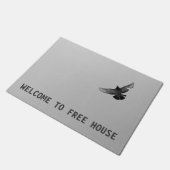 Cooles, einzigartiges Haus für Vogelfreunde Fußmatte (Schrägansicht)