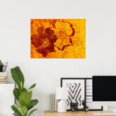 Cooles, einzigartiges Kunstdesign in Rot-Gelb Poster (Heimbüro)