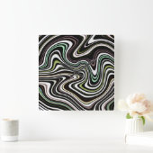 Cooles einzigartiges Muster Quadratische Wanduhr (Zuhause)