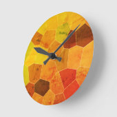 Cooles einzigartiges rustikales Muster Runde Wanduhr (Winkel)