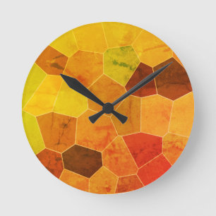 Cooles einzigartiges rustikales Muster Runde Wanduhr