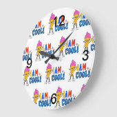 Cooles Eis Große Wanduhr (Winkel)