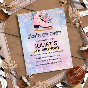 cooles Eis Skaten Party 8. Geburtstag Einladung