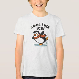 Cooles Eis Skating Pinguin Design Tri-Blend Shirt