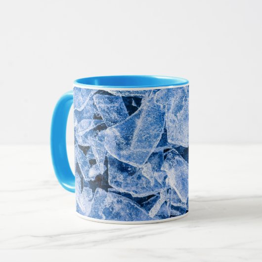 Cooles Eisblau Tasse (Vorderseite Links)