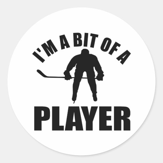 Cooles Eishockey-Design Runder Aufkleber (Vorderseite)