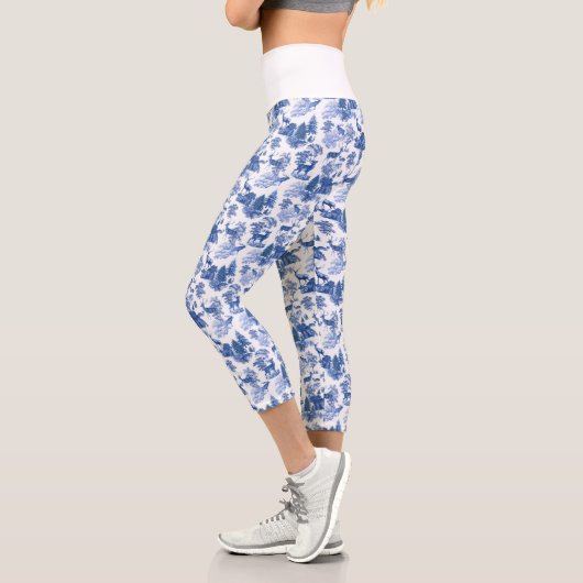 Cooles Elegantes Blaues Hirsch Capri Leggings (Links)