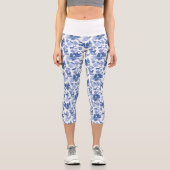 Cooles Elegantes Blaues Hirsch Capri Leggings (Vorderseite)