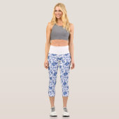 Cooles Elegantes Blaues Hirsch Capri Leggings (Vorderseite)