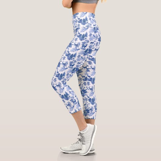 Cooles Elegantes Blaues Hirsch Capri Leggings (Links)