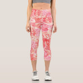 Cooles elegantes Korallenriff Rosen Capri Leggings (Vorderseite)