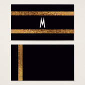 Cooles elegantes Schwarz/Gold Modernes Retro Rett- (Vorne & Hinten)