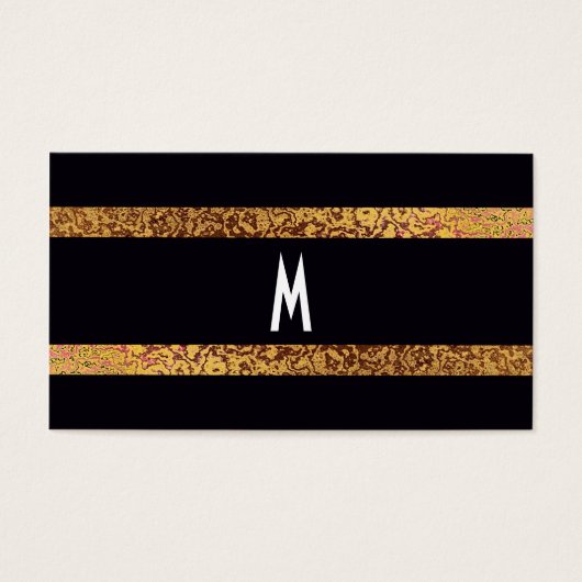 Cooles elegantes Schwarz/Gold Modernes Retro Rett- (Vorderseite)