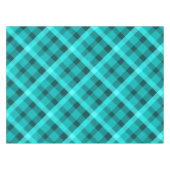 Cooles elegantes türkisfarbenes Kariertes kleines  Tischdecke (Vorderseite (Horizontal))