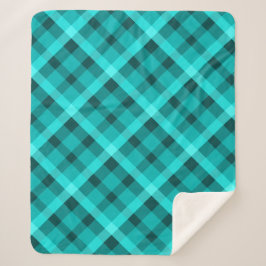 Cooles elegantes türkisfarbenes Kariertes Mittelsh Sherpadecke