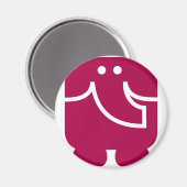 Cooles Elephant-Icon Magnet (Vorderseite/Rückseite)