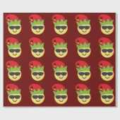 Cooles Elf Emoji Geschenkpapier (Flach)
