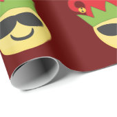 Cooles Elf Emoji Geschenkpapier (Rolleneckpunkt)