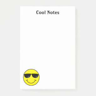 Cooles Emoji stellen 4 x 6 gegenüber Post-it Klebezettel