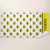 Cooles Emoji stellen mit Sonnenbrillen addieren Strandtuch (Vorderseite)