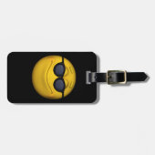 Cooles Emoticon mit Sonnenbrille Gepäckanhänger (Vorderseite horizontal)