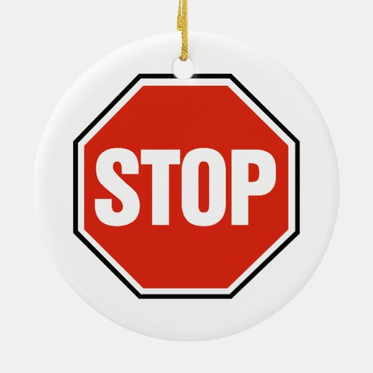 Cooles ENDzeichen Keramik Ornament (Hinten)