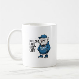 Cooles Englisch Bulldoggen-Leben Cartoon Kaffeetasse