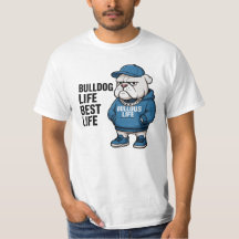Cooles Englisch Bulldoggen-Leben Cartoon