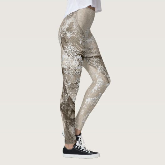 Cooles Ephemera Muster Abstrakt, Niedliche Frauenm Leggings (Rechts)