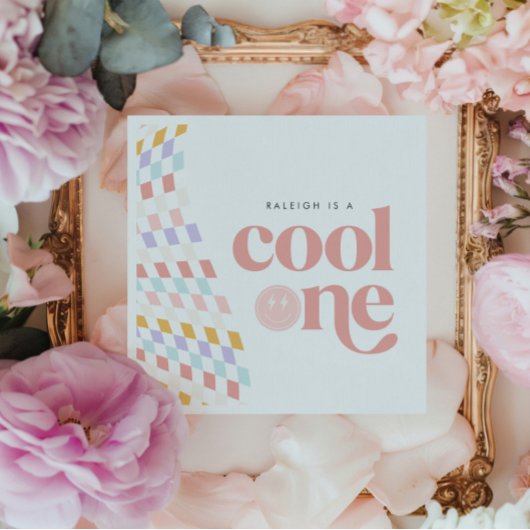 Cooles erhabenes Mädchen Serviette