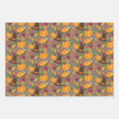 cooles Erntedank-Fliesenmuster Geschenkpapier Set (Vorderseite 3)