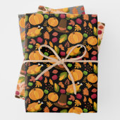 cooles Erntedank-Fliesenmuster Geschenkpapier Set (Beispiel)