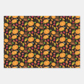 cooles Erntedank-Fliesenmuster Geschenkpapier Set (Vorderseite)