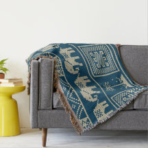 Cooles ethnisches Muster Trendy Elefanten blau