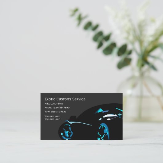 Cooles Exotic Car Visitenkarte (Stehend Vorderseite)