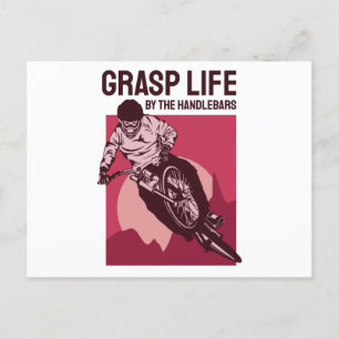 Cooles Fahrerdesign - Grasp Life Postkarte