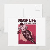 Cooles Fahrerdesign - Grasp Life Postkarte (Vorne/Hinten)