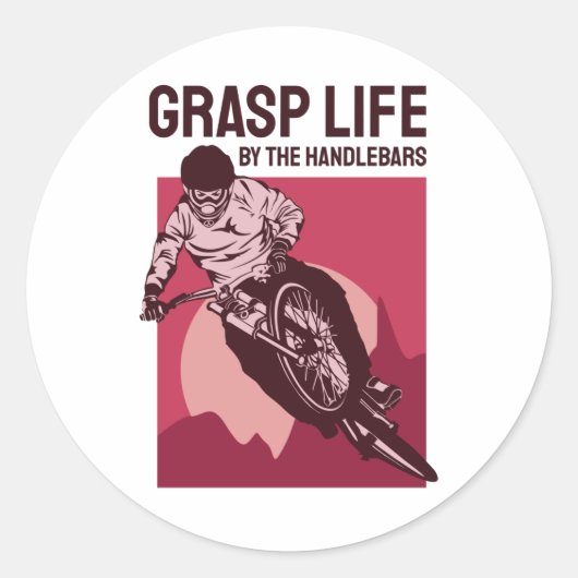 Cooles Fahrerdesign - Grasp Life Runder Aufkleber (Vorderseite)