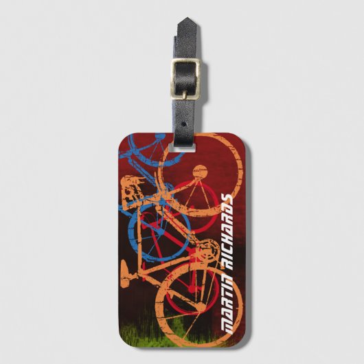 Cooles Fahrrad, Fahrrad personalisiert Gepäckanhänger (Vorderseite Vertikal)