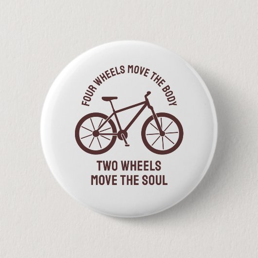 Cooles Fahrraddesign - Zwei Räder bewegen das Soul Button (Vorderseite)