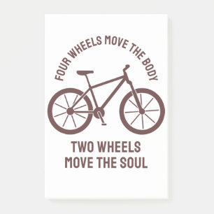 Cooles Fahrraddesign - Zwei Räder bewegen das Soul Post-it Klebezettel