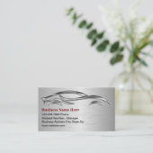 Cooles Fake Metallic Look Automotive Business Card Visitenkarte (Stehend Vorderseite)