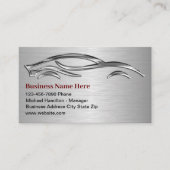 Cooles Fake Metallic Look Automotive Business Card Visitenkarte (Vorderseite)