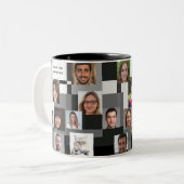 Cooles Familiengeschenk für Männer 20 Fotos Liebe  Zweifarbige Tasse (Vorderseite Links)