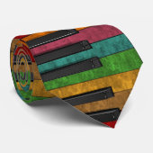 Cooles, farbenfroh antikes Grunge-Effekt-Klavier Krawatte (Gerollt)