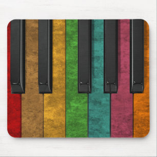 Cooles, farbenfroh antikes Grunge-Effekt-Klavier Mousepad