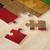 Cooles, farbenfroh antikes Grunge-Effekt-Klavier Puzzle (Seite)